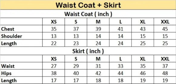 Linen Waist Coat and Skirt , Women Office Wear Clothing