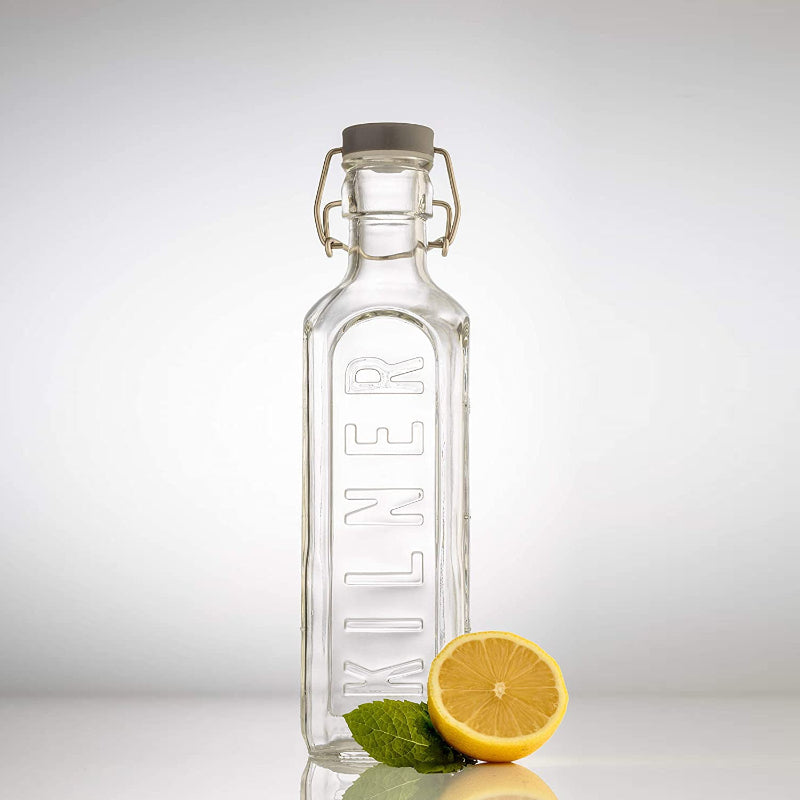 New Clip Top Glass Bottle with Stainless Steel Cap | 300ml, 600ml, 1 Litre