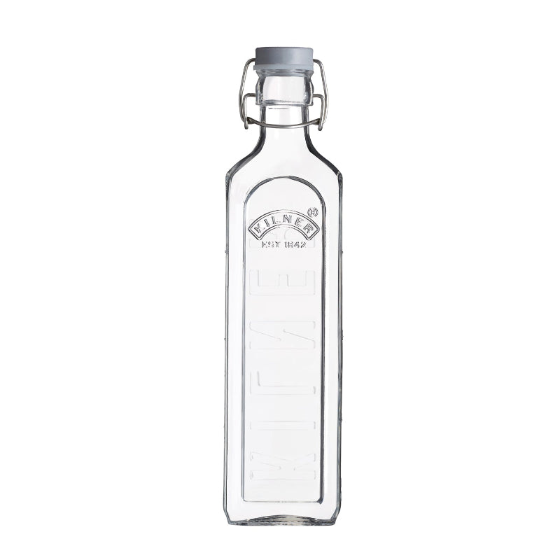 New Clip Top Glass Bottle with Stainless Steel Cap | 300ml, 600ml, 1 Litre