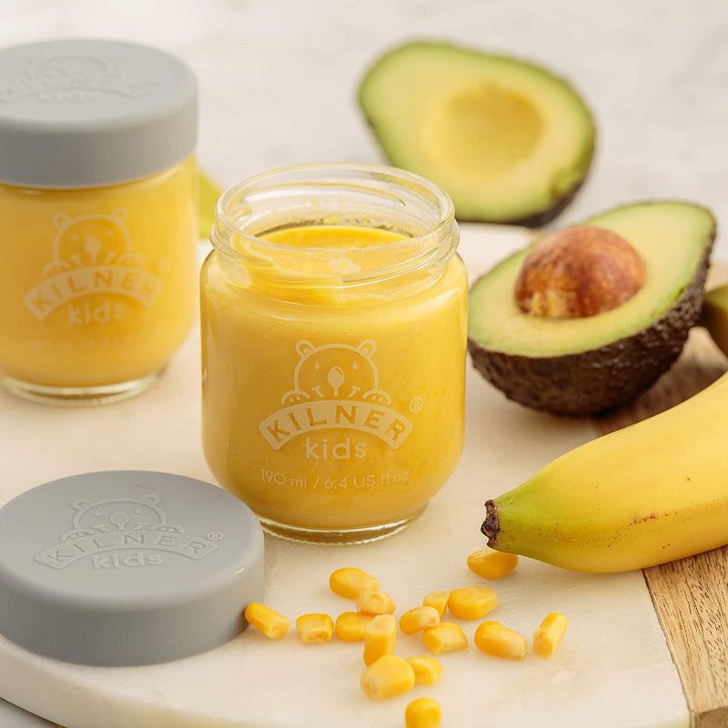 Kids Glass Jars with Silicone Lid | Set of 6 | 190ml