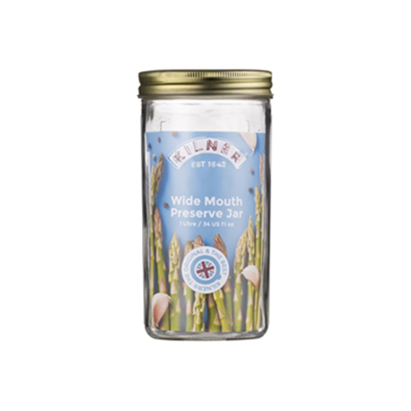 Wide Mouth Glass Preserve Jar | 500ml, 1 Litre