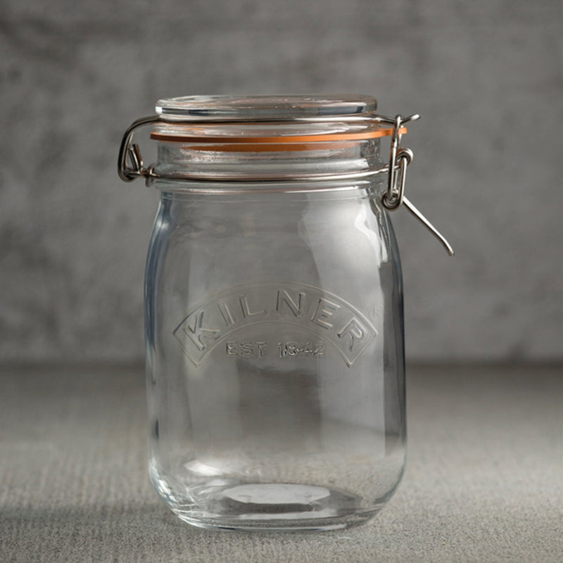 Clip Top Clear Glasses Round Jar | 500ml, 1 Litre, 2 Litre, 350ml