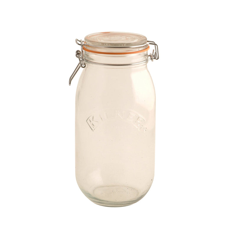 Clip Top Clear Glasses Round Jar | 500ml, 1 Litre, 2 Litre, 350ml
