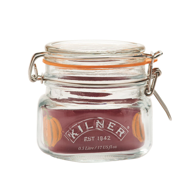 Glass Clip Top Square Spice Jar | 500ml, 1 Litre, 1.5 Litre, 2 Litre