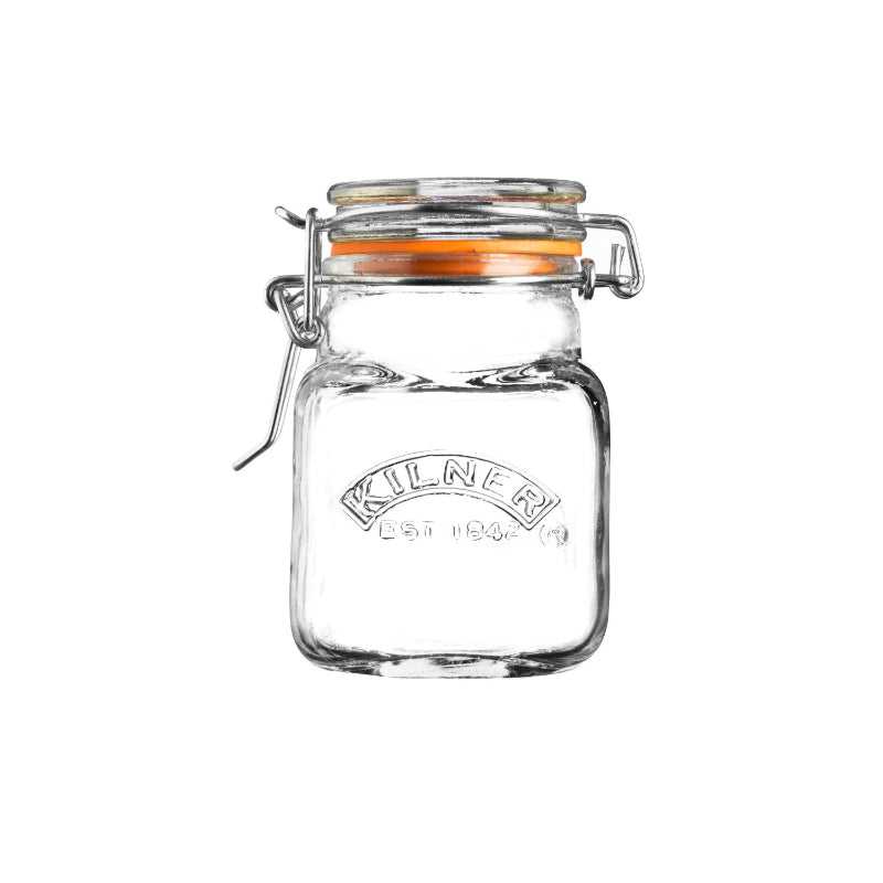 Glass Clip Top Square Spice Jar | 500ml, 1 Litre, 1.5 Litre, 2 Litre