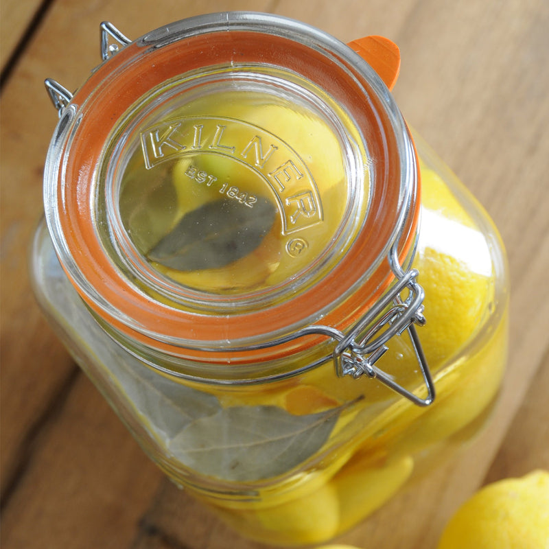 Glass Clip Top Square Spice Jar | 500ml, 1 Litre, 1.5 Litre, 2 Litre