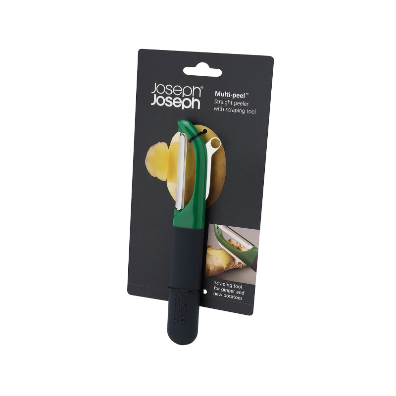 Multi-Peel Dark Green Straight Peeler with Stainless Steel Blade