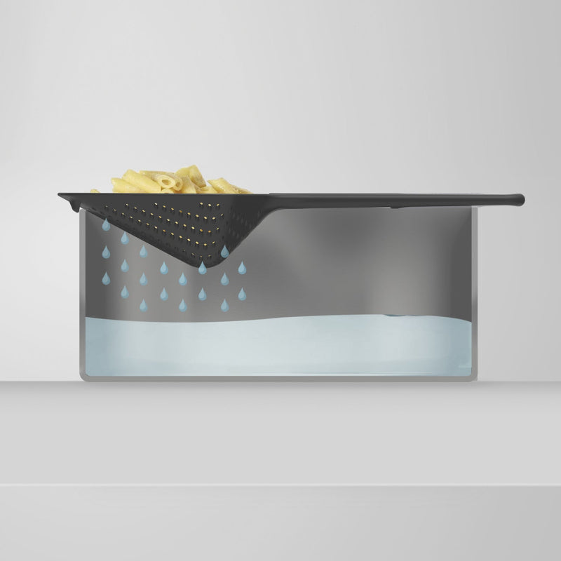 Scoop Plus Grey Colander with Silicone Handle