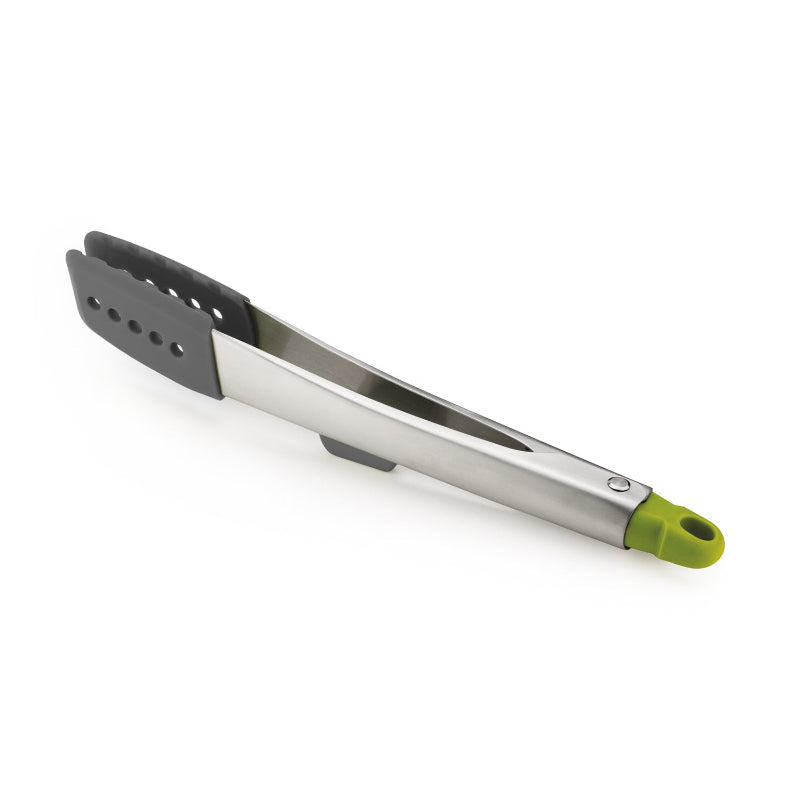 Elevate Grey Stainless Steel Tongs with Silicone Tip