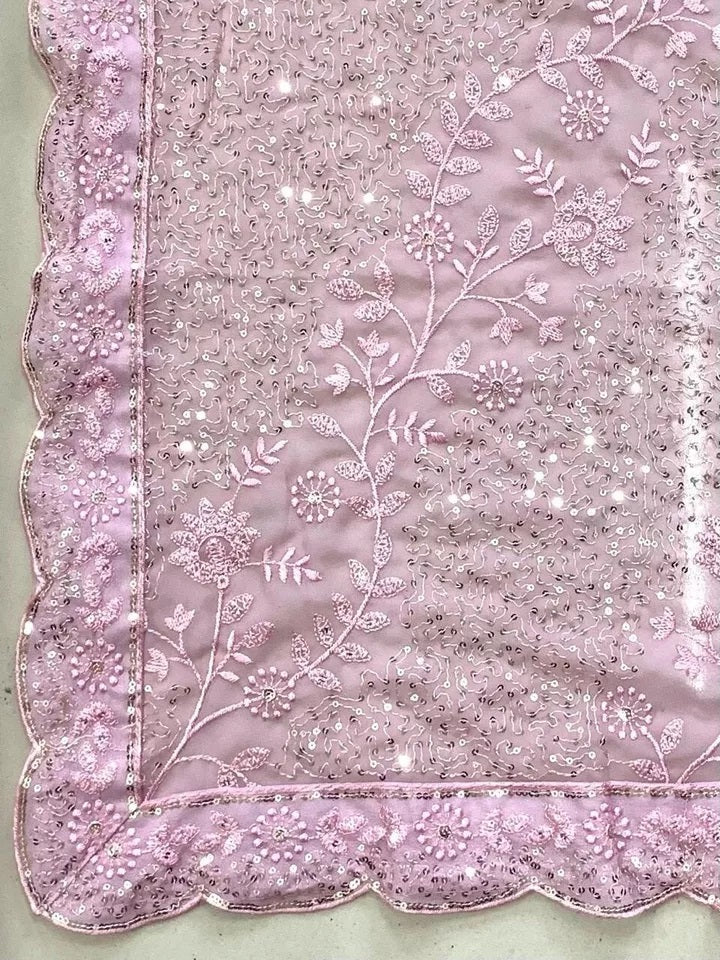 Classic Stylish Georgette Saree,Party Wedding Wear Sari Blouse