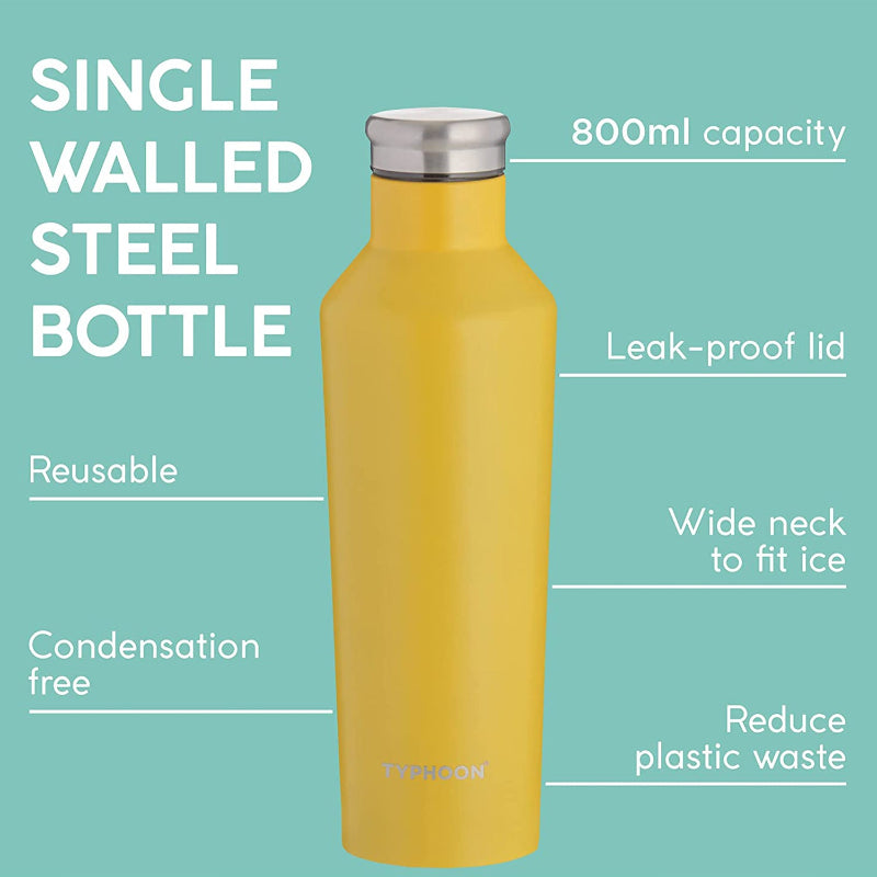 Pure Single Wall Bottle | 800ml | Multiple Colors