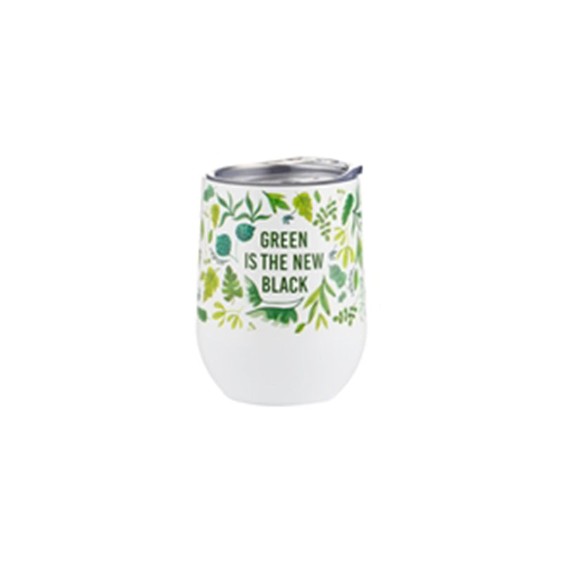 Pure Green Is The New Black White Tumbler | 350ml