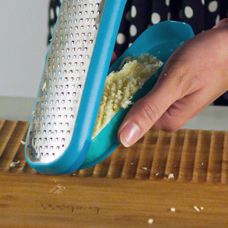 2-in-1 Zester & Collector | Japanese Stainless Steel with Silicone Grip