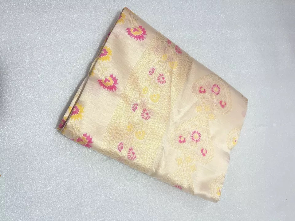 Banarasi Soft Silk Saree Blouse,Party Wear Classic Sari