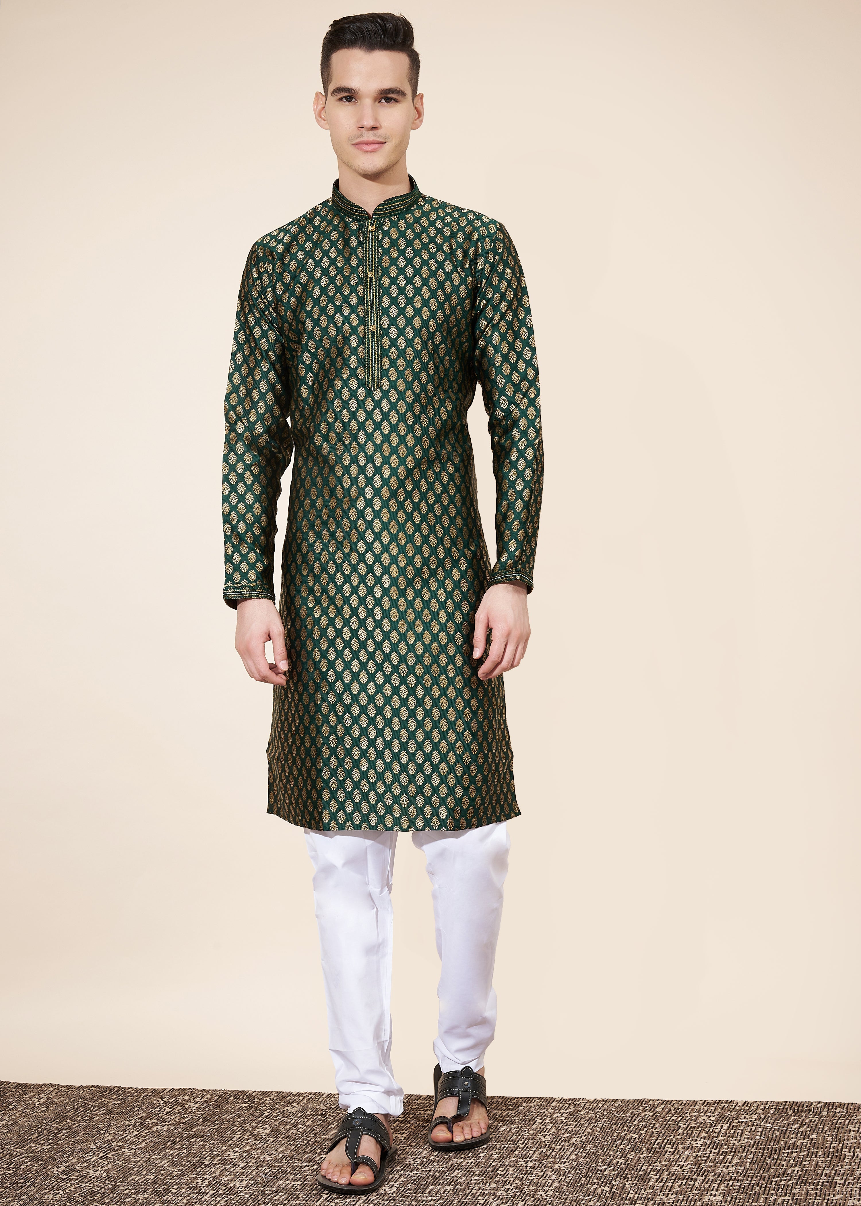 Heavy Jacquard Kurta Pajama Set For Men's