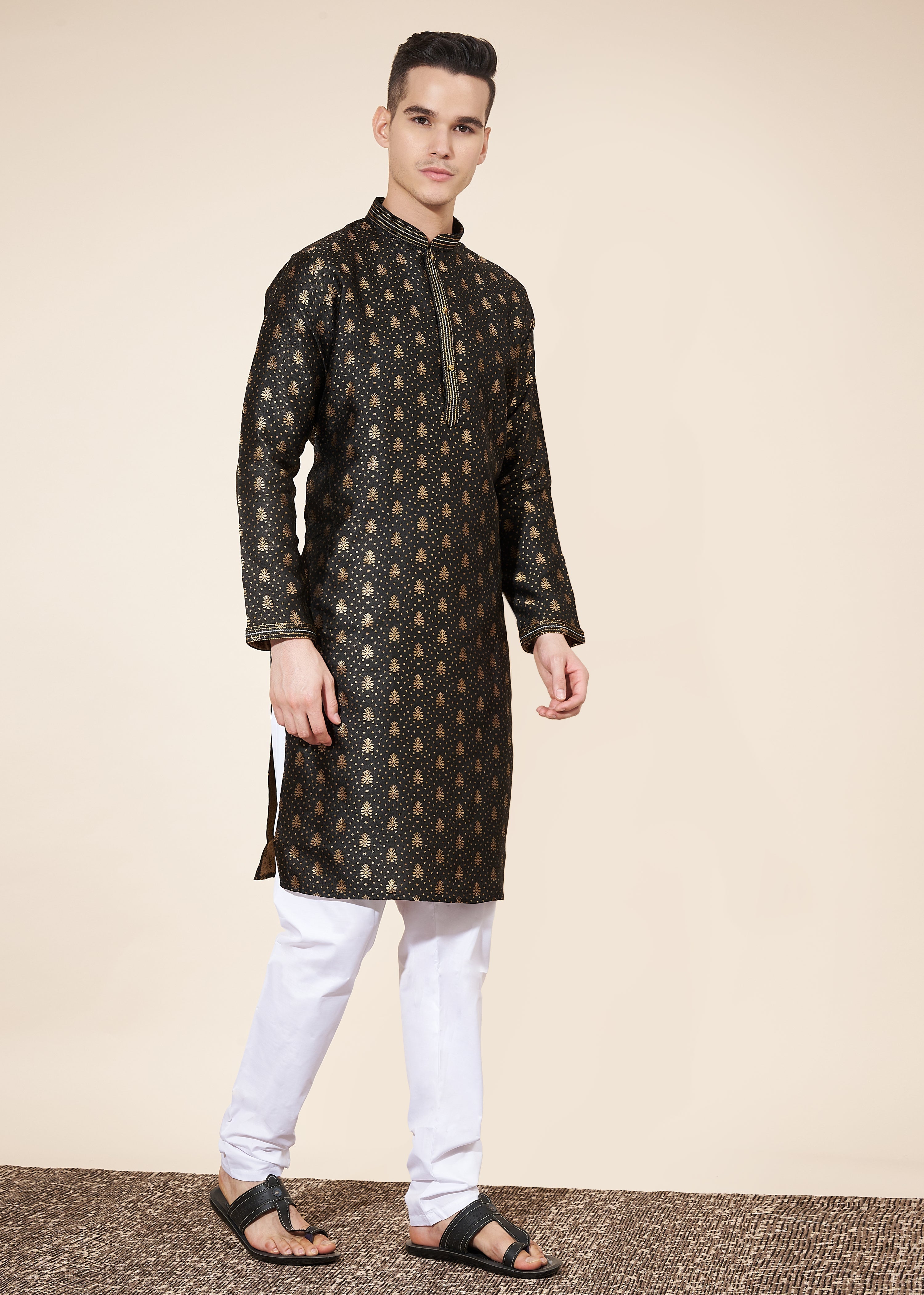 Heavy Jacquard Kurta Pajama Set For Men's