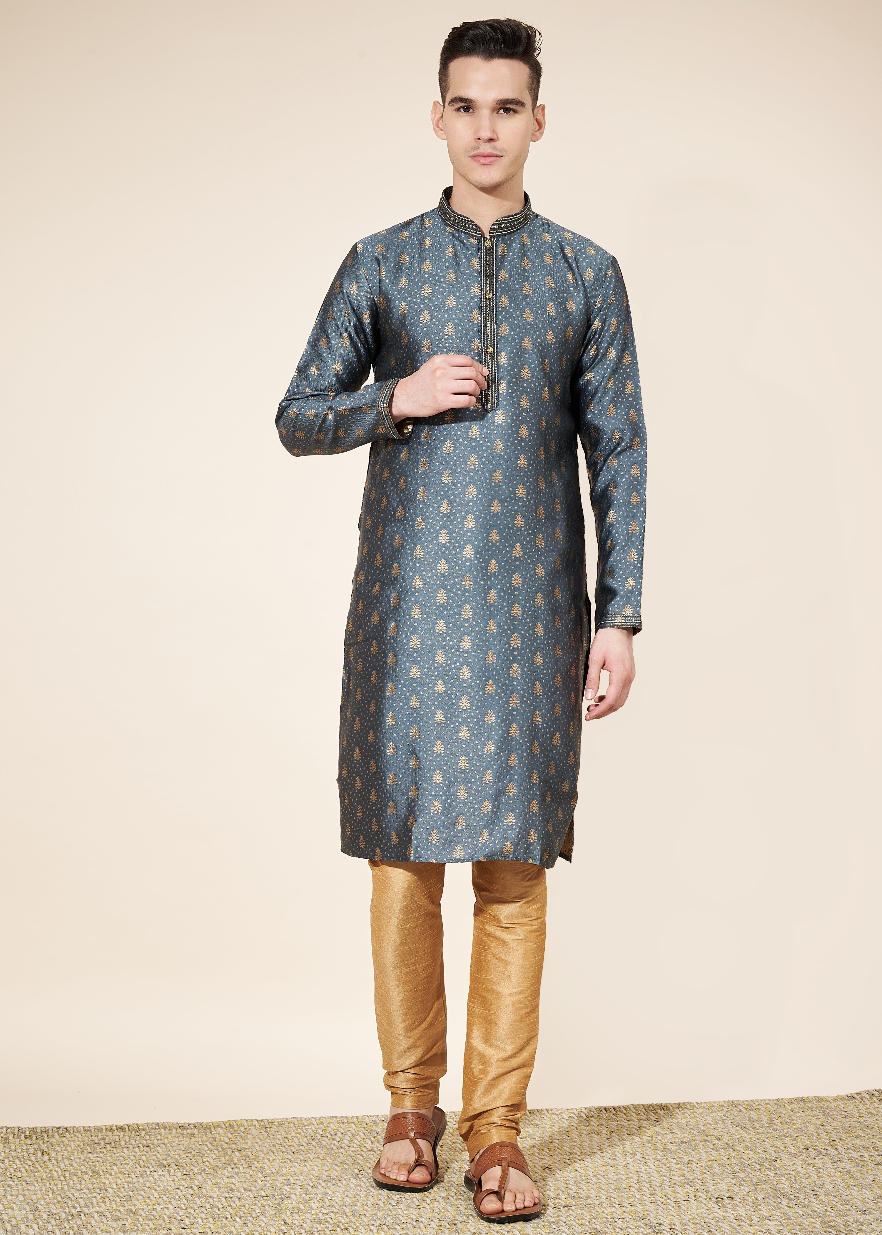 Heavy Jacquard Kurta Pajama Set For Men's