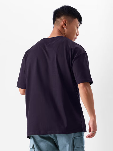 Solids Berry Oversized T-Shirts