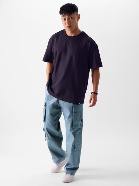 Solids Berry Oversized T-Shirts