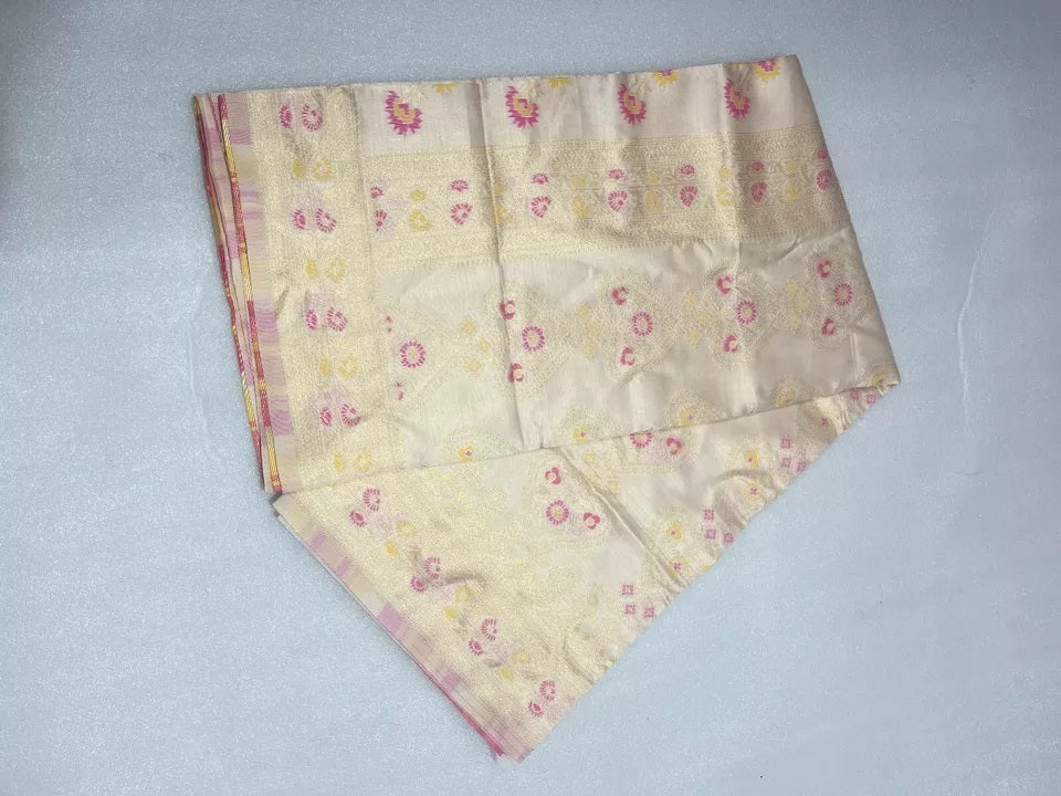 Banarasi Soft Silk Saree Blouse,Party Wear Classic Sari