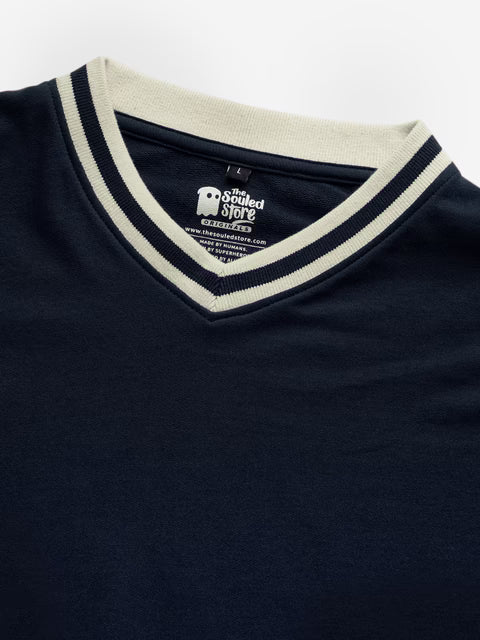 Solids Navy Oversized Full Sleeve T-Shirts