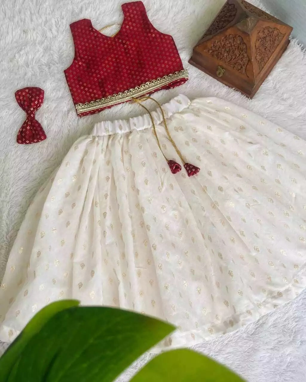 Kids Girl's Soft Cotton Lehenga Choli