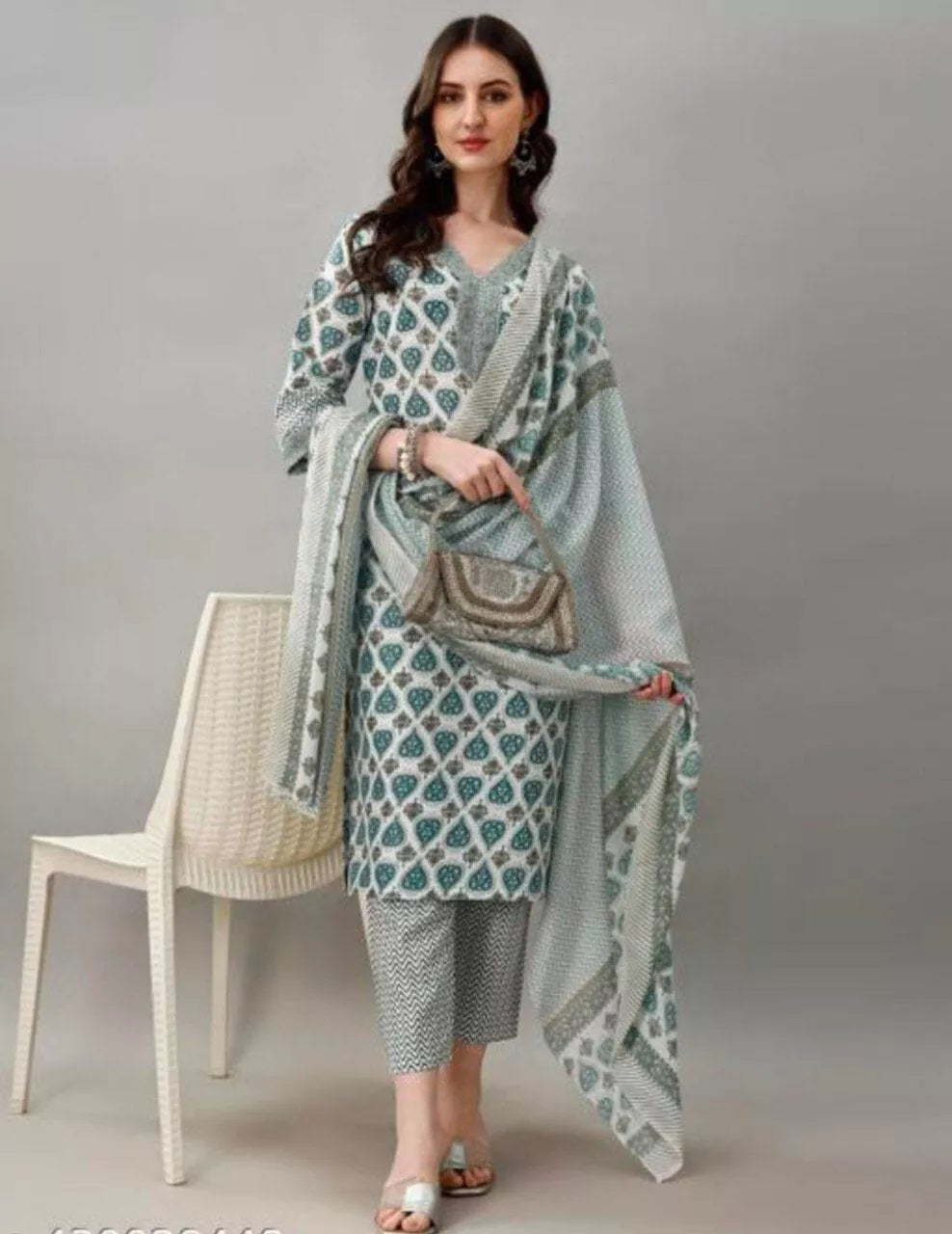 Cotton With Beautifull Digital Print Salwar Kameez For Women's