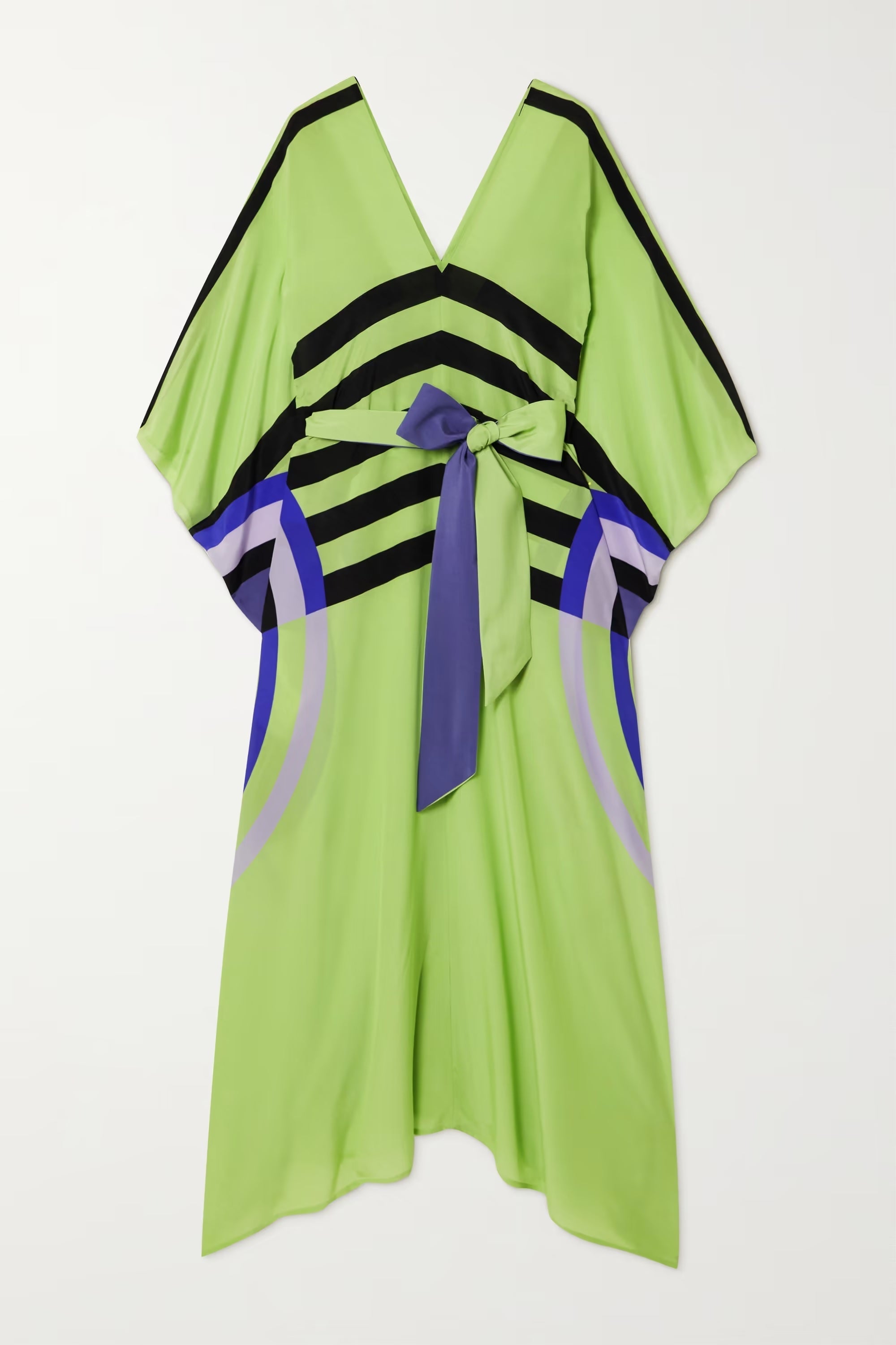 Women Casual Wear Silk Crepe Printed Long Kaftan
