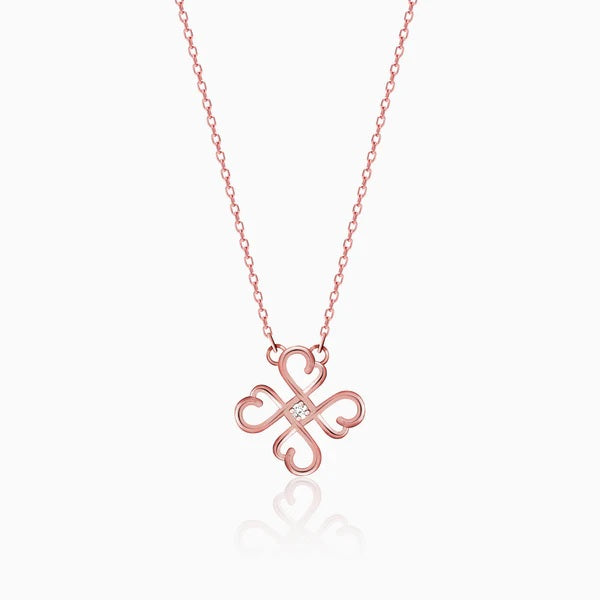 Rose Gold Clover Necklace