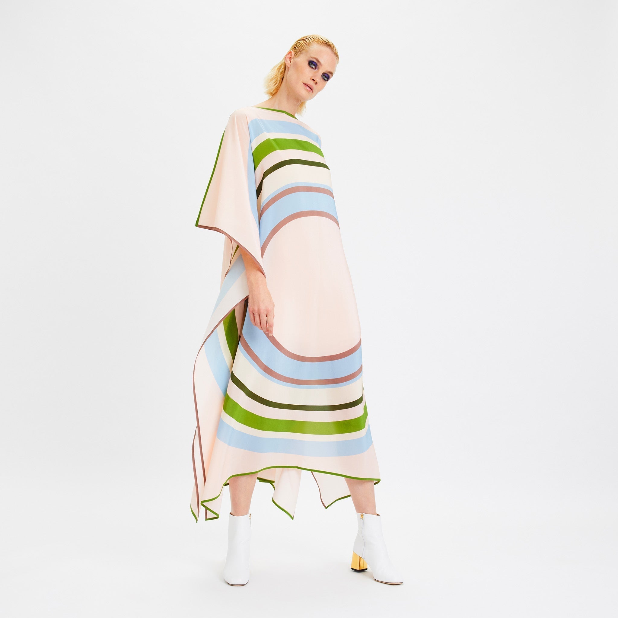 Printed Caftan For Women's Silk Crepe Kaftan