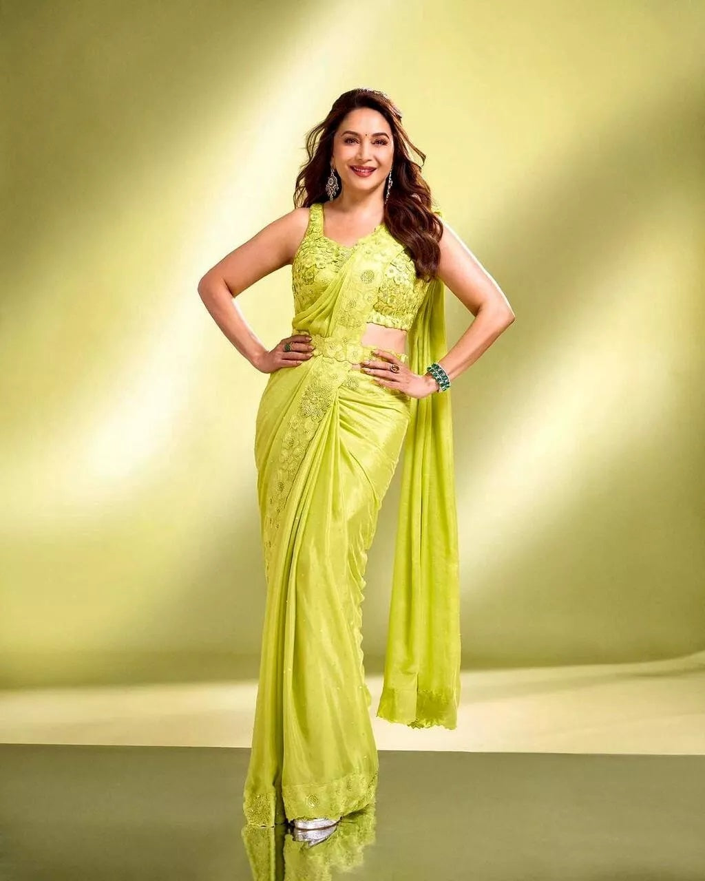Heavy Soft Georgette Saree, Embroidery Fancy Work Sari & Blouse