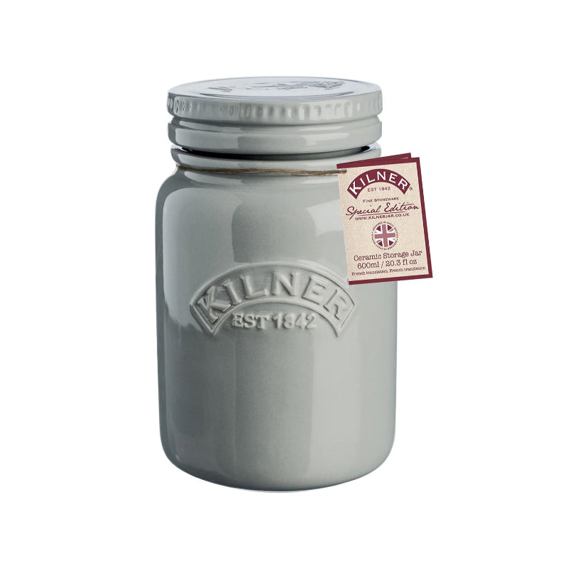 Ceramic Push Top Storage Jar | 600ml | Multiple Colors