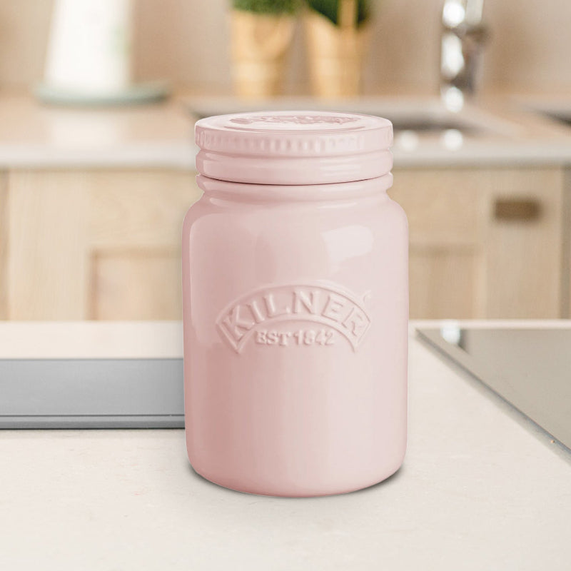 Ceramic Push Top Storage Jar | 600ml | Multiple Colors