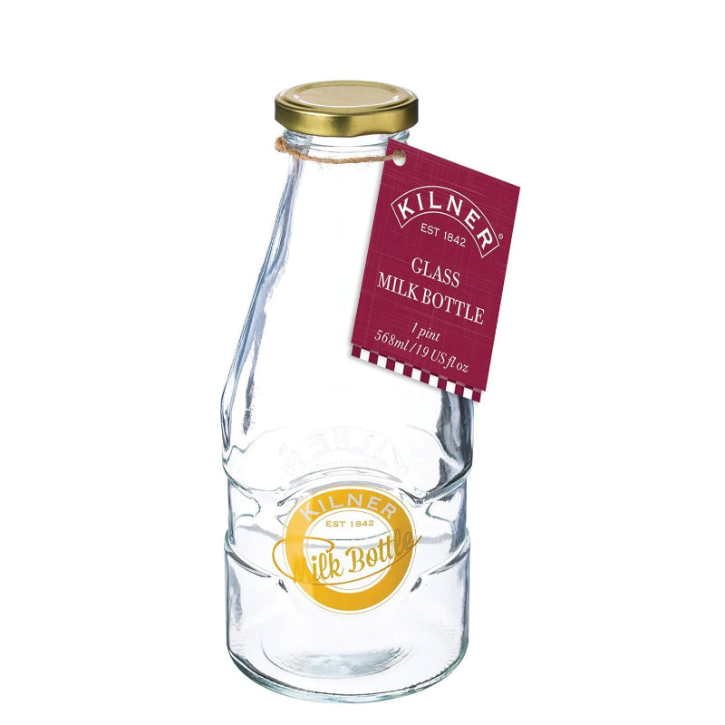 Clear Glasses Milk Bottle | 568ml