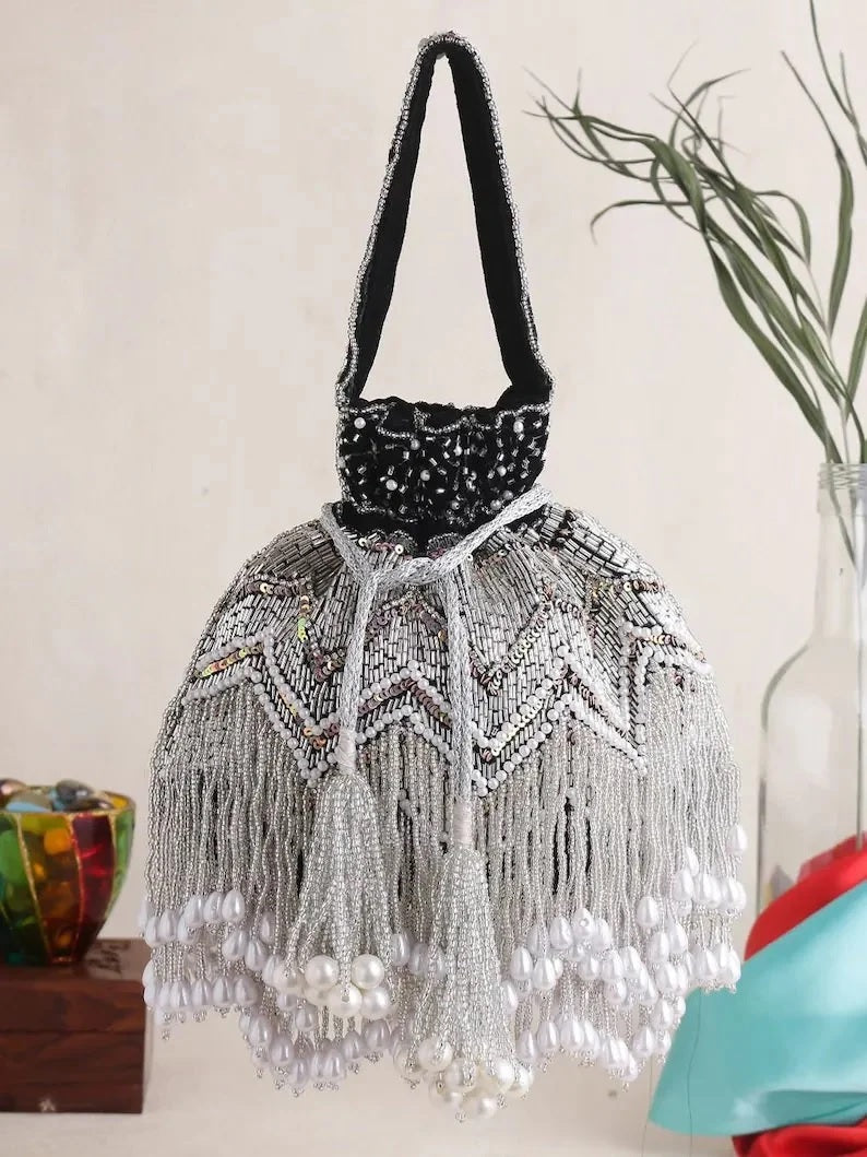 Handmade Beads Potli Bag