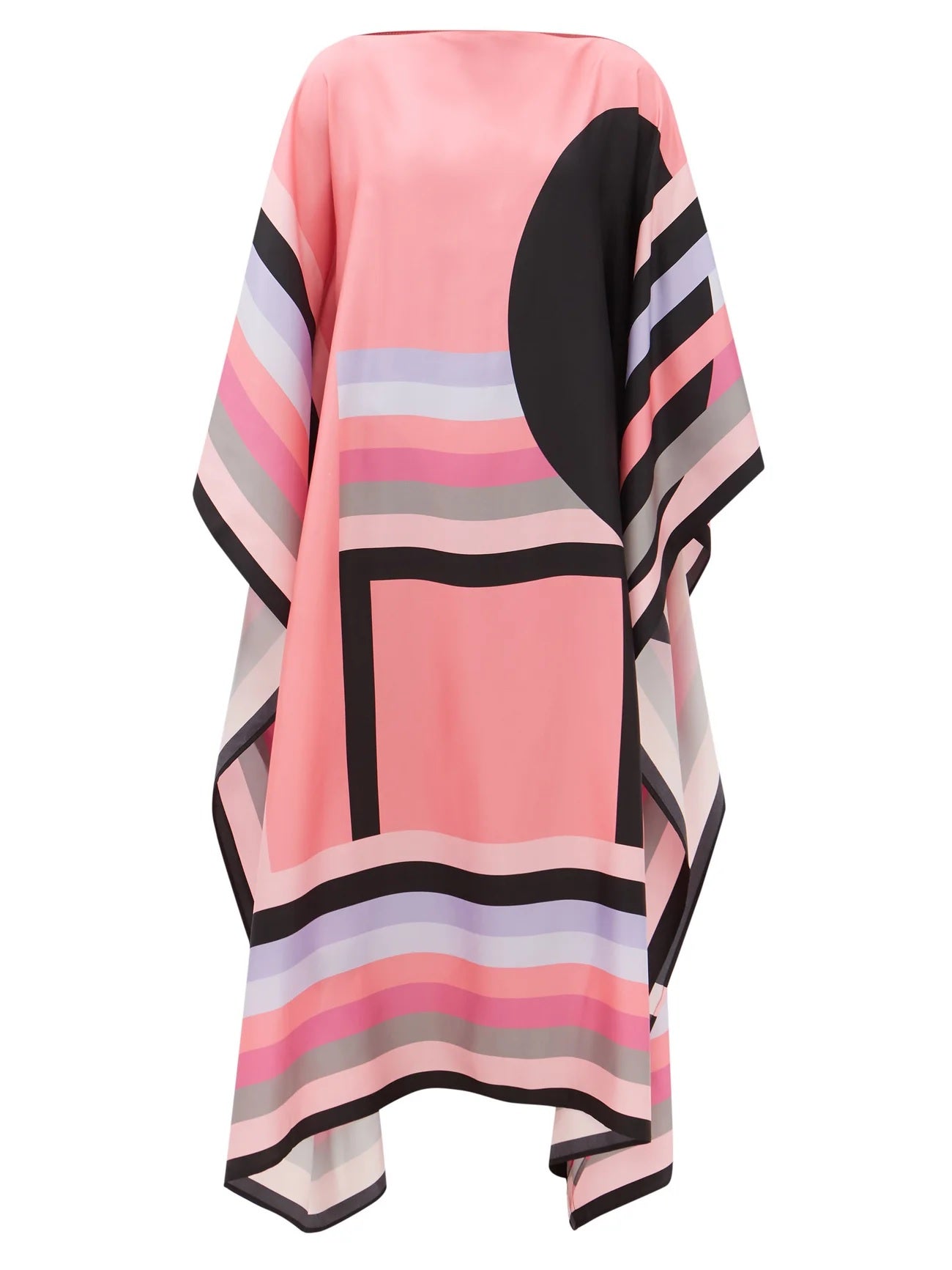 Summer Wear Printed Caftan, Silk Crepe Kaftan