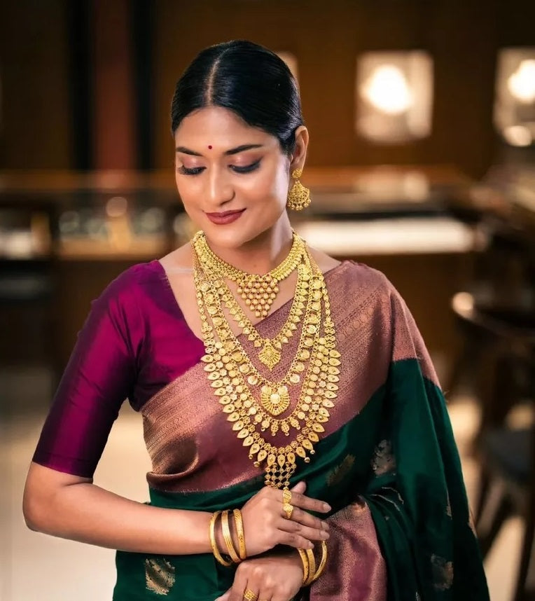 Wedding Wear Banarasi Soft Silk Saree With Blouse