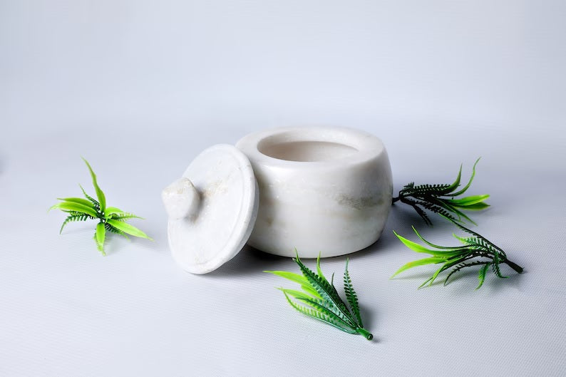 Marble Storage Pickle Jar With a Lid