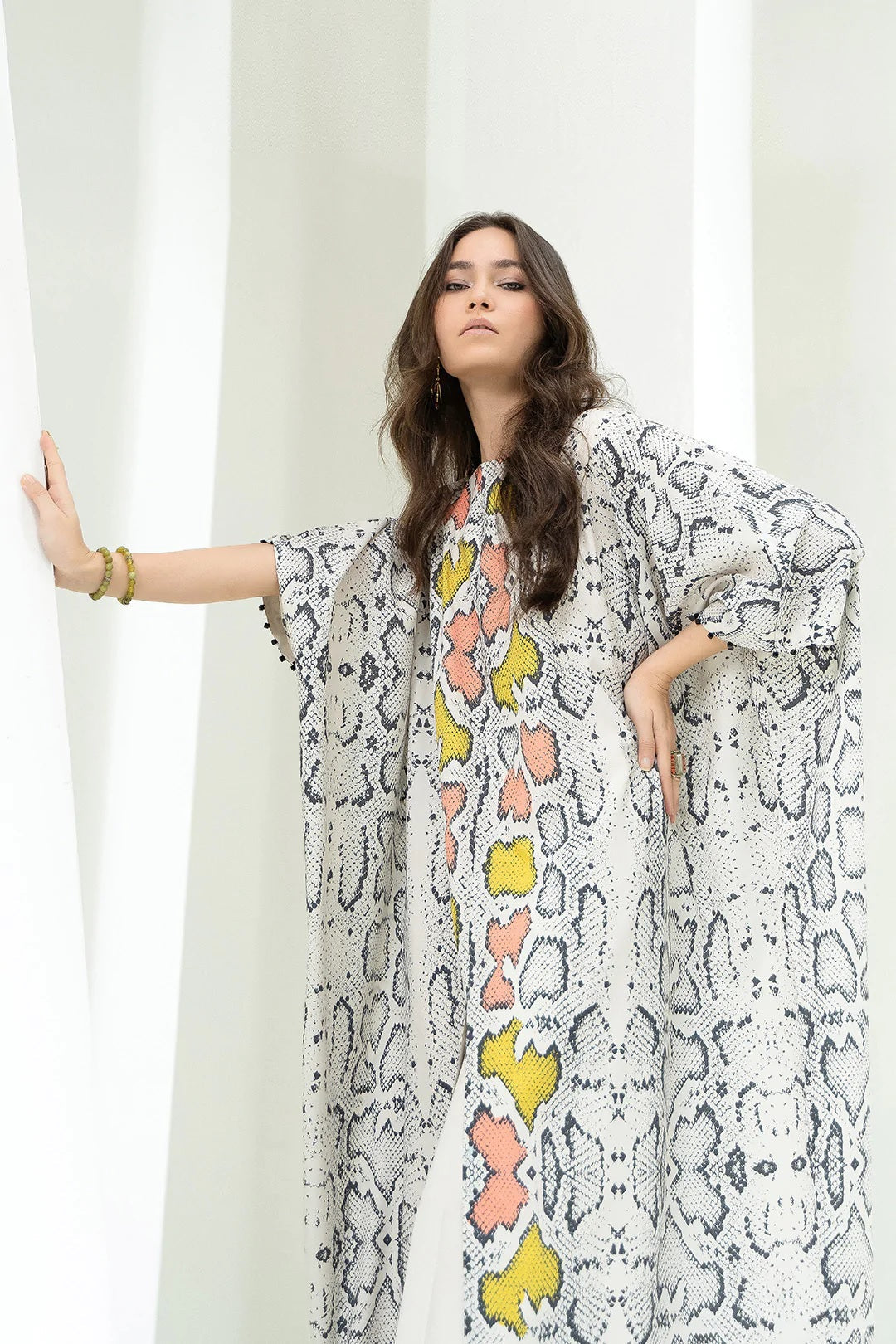 Soft Satin Silk Women's Long Kaftan