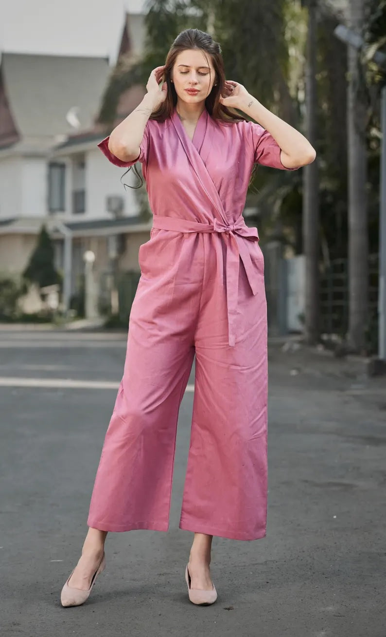 Linen Overalls ,Linen Play suit, Ethical Linen Clothing, Jumpsuit