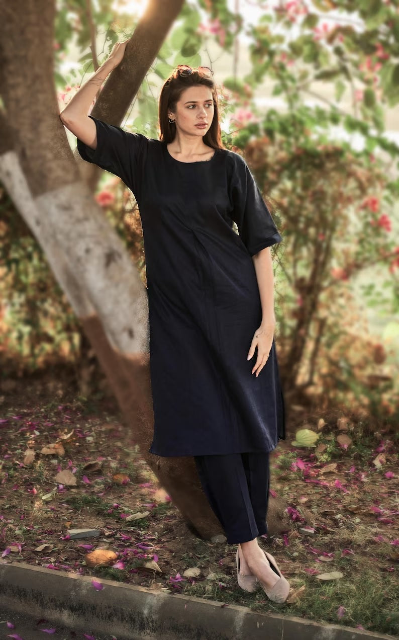Linen Kurta Salwar Set for women Ladies Kurti