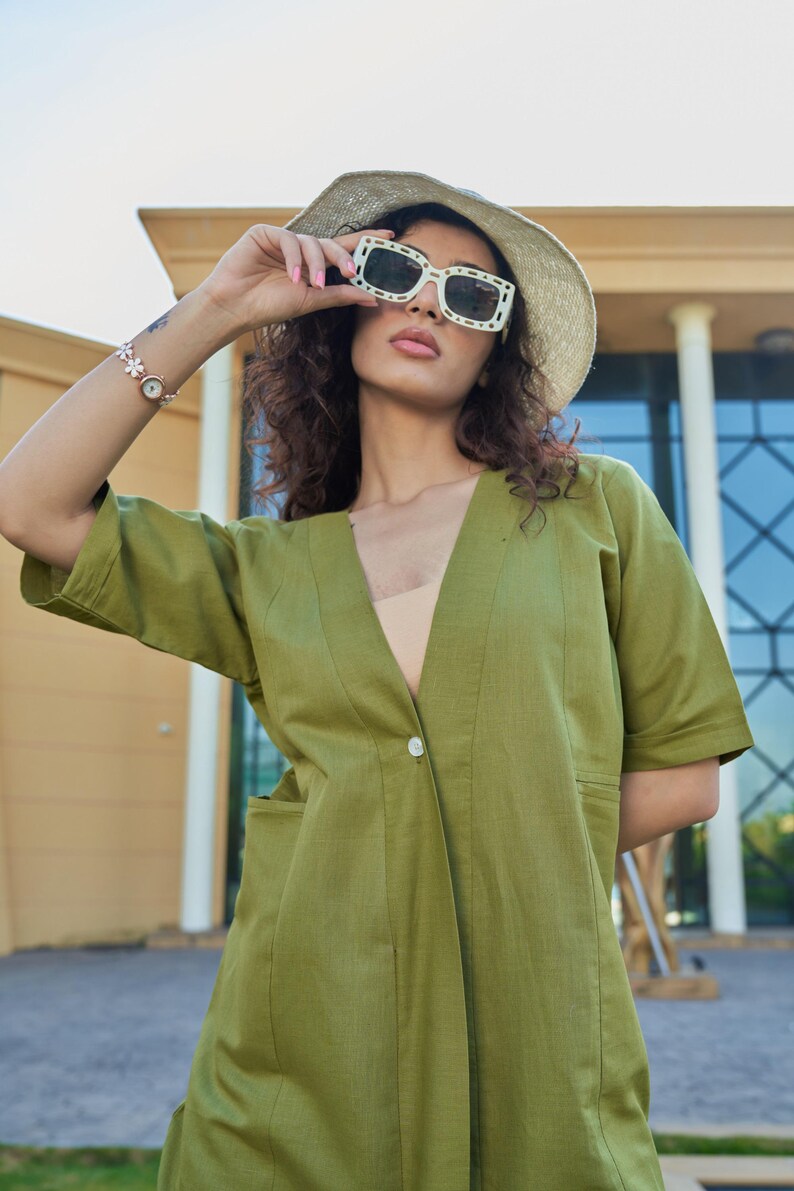 Linen Women One piece Dress