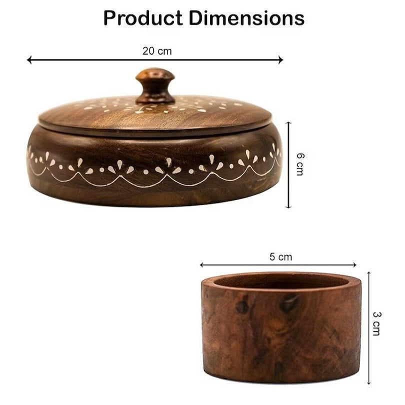 Round Wooden Masala Box, Anjarai Petti, Dry Fruit Box, Spices Box