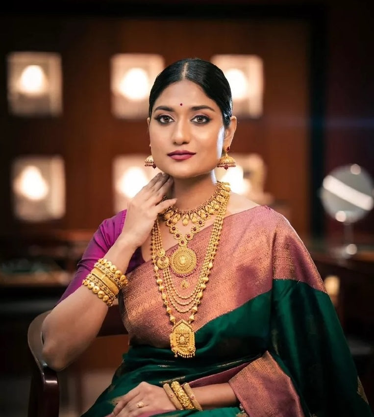 Wedding Wear Banarasi Soft Silk Saree With Blouse