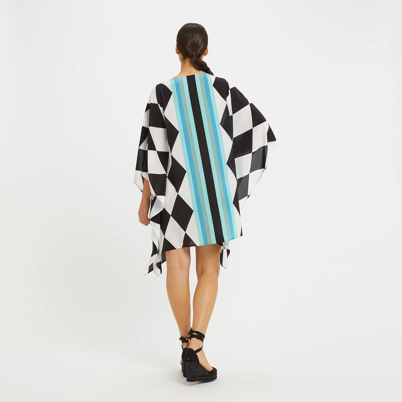 Women's Soft Silk Crepe Kaftan, Short Caftan