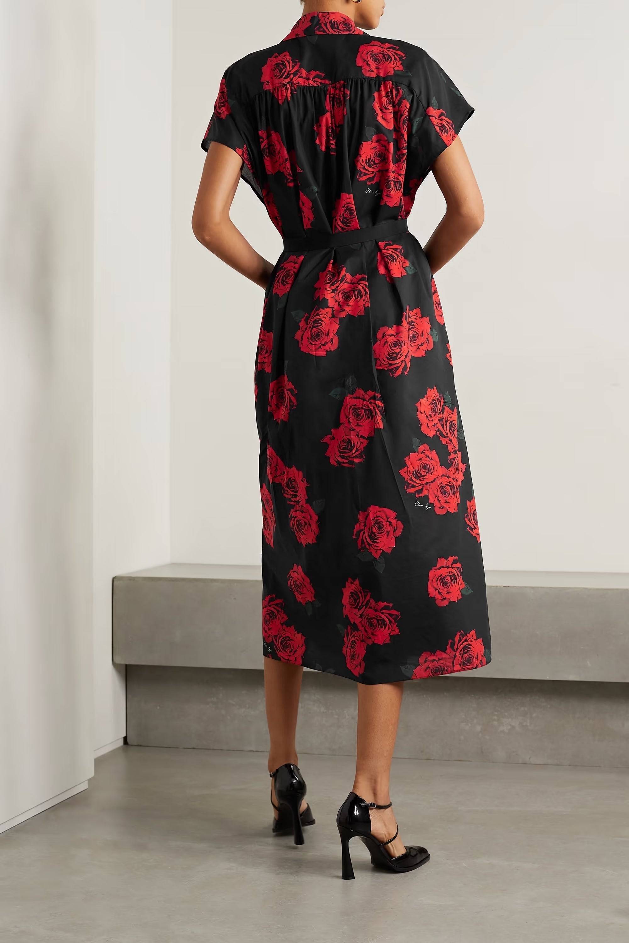 Flower Printed Rayon Cotton Short Women's Kaftan