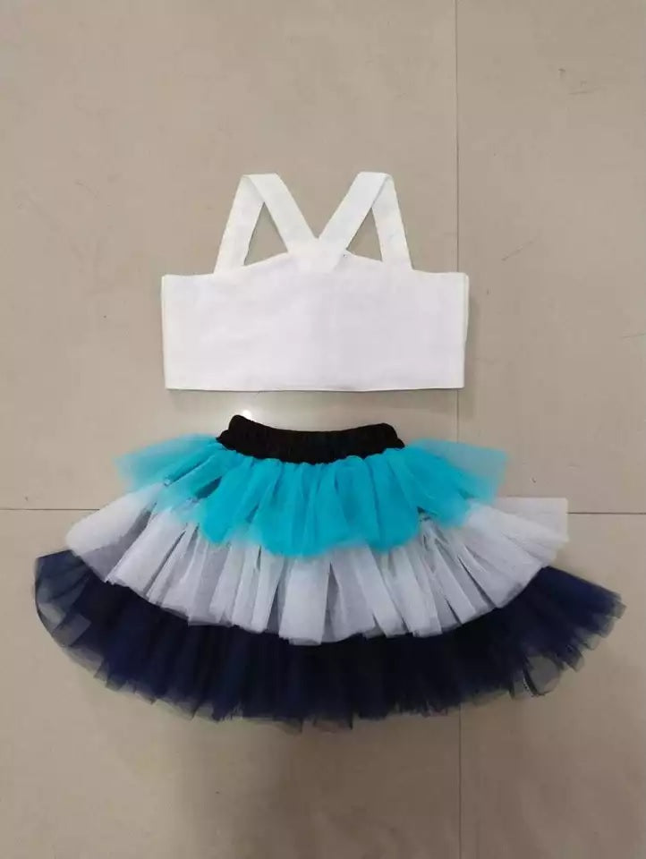 Full Stitched Heavy Net Skirt And Top