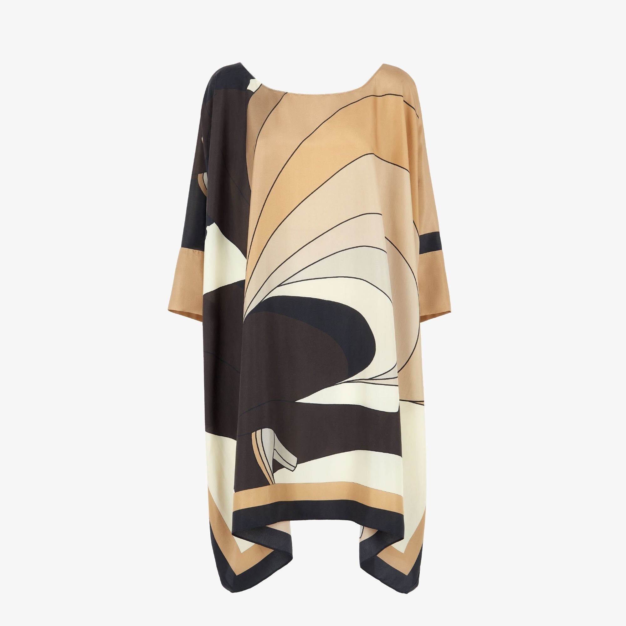 Women's Soft Silk Crepe Short Kaftan