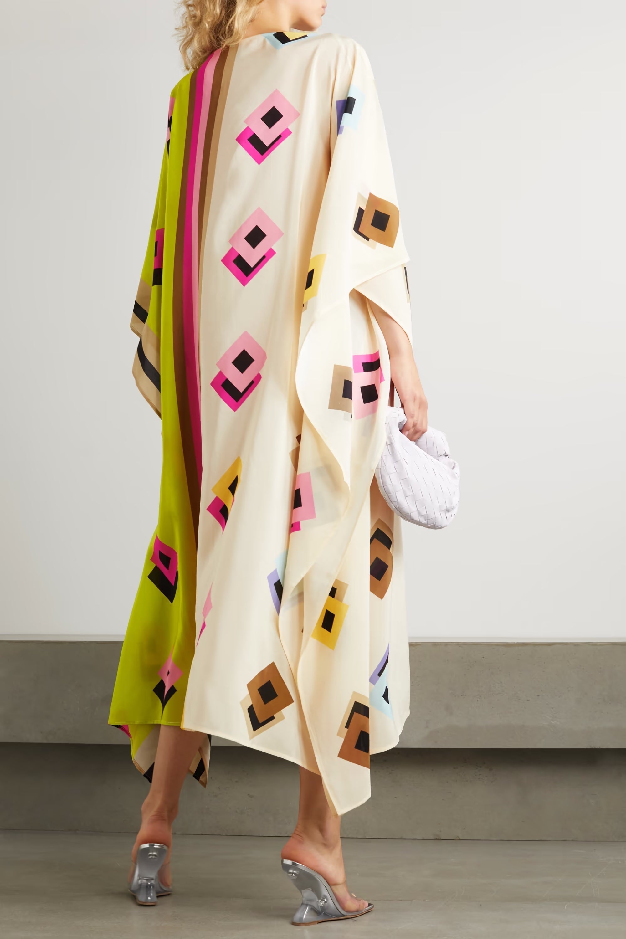 Printed Women's French Moss Long Kaftan