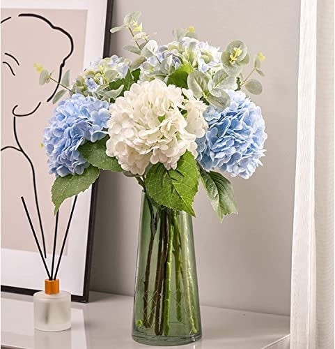 1 Pcs Artificial Hydrangea Fake Flowers Bunch Home Decorative (Without Vase Pot) ARF-1